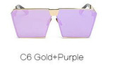 Fashion Color Women Sunglasses Unique Oversize Shield UV400 Gradient Vintage eyeglasses frame for Women Sunglass New 2017