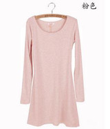 Fashion Clothes Vestidos Women Dress 2017 Spring Autumn Winter Dress Female 100% Cotton O-Neck Long Sleeve Dress Woolen Dresses