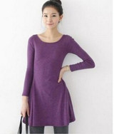 Fashion Clothes Vestidos Women Dress 2017 Spring Autumn Winter Dress Female 100% Cotton O-Neck Long Sleeve Dress Woolen Dresses