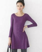 Fashion Clothes Vestidos Women Dress 2017 Spring Autumn Winter Dress Female 100% Cotton O-Neck Long Sleeve Dress Woolen Dresses