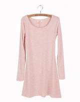 Fashion clothes women Autumn/winter Female dress spring cotton dresses O-neck long sleeve Grinding woolen mini casual dress IF02