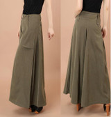 2017 New casual flare plus size wide leg pants bloomers women harem pants high waisted vintage trousers Brown,Black,Army Green