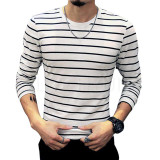 2017 NEW casual fashion floral printed t-shirt men long sleeve cotton t shirt slim fit men camisas tshirt plus size 4XL 5XL