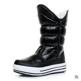 2017 new casual comfortable flat shoes fashion ladies snow boots thick plush warm towel snow boots winter cotton boots