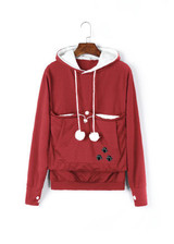 2017 New Cartoon Hooded Hoodies Lover Cats Kangaroo Dog Hoodie Long Sleeve Sweatshirt Front Pocket Casual Animal Ear Hoodie 4XL