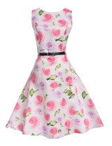 2017 New Brand Spring Summer Dress Women Clothing Vintage Floral Printed Dress Plus Size Maxi Dresses Big Swing Party Vestidos