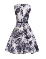 2017 New Brand Spring Summer Dress Women Clothing Vintage Floral Printed Dress Plus Size Maxi Dresses Big Swing Party Vestidos