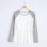 2017 new Breast Feeding Tops Tees Maternity Nursing Clothes Pregnant Women Breastfeeding T-shirt Maxi Premama Wear Clothing