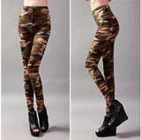 2017 New Brands Women Leggings High Elastic Skinny Camouflage Legging Spring Autumn Leggins Slimming Women Leisure Pant 3 Colour