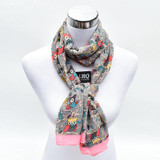 2017 New Brand Design Animal Print Woman Long Chiffon Silk Scarf Summer Wraps Shawl Owl Scarves P5A16763