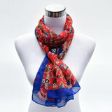2017 New Brand Design Animal Print Woman Long Chiffon Silk Scarf Summer Wraps Shawl Owl Scarves P5A16763