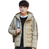 2017 New Brand Clothing Winter Jacket Men Letter Printed Fashion Men's Coat Cotton Padded Jacket Male Slim Fit Solid Men Coat