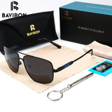 BAVIRON 2017 New Wrap Square Sunglasses Retro Classic Men Sunglasses Polarized Sun Glasses Driving UV400 Eyewear Oculos 17011