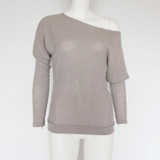 Batwing Sleeve Knitted Sweater Women Autumn Winter Pullover Sexy Off Shoulder Solid Sweaters Oversized Loose Female Tops