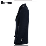 Batmo 2017 winter trench coat Men woolen zippers Trench Coat Men Outerwear Casual Coat Men's Jacket Windbreaker Men Trench Coat