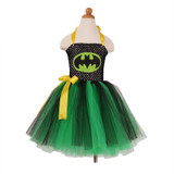 Batman Cosplay Halloween Costume For Kids Tulle Tutu Dress Girl Christmas Party Birthday Performance Dresses Girl Princess Dress