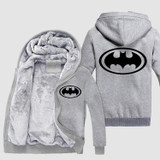 Batman Men Women Cosplay Luminous Zipper Jacket Sweatshirts Thicken Hoodie Coat