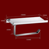 Bathroom Storage Stainless Stain Toilet Roll Paper Storage Holder Tissue Boxes Moblie Phone Shelf Towel Rack Bathroom Organizer
