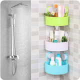 Bathroom Shower Shelf Storage Plastic Suction Cup Bathroom Kitchen Corner Storage Rack Organizer Shower Shelf 2JY26