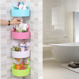 Bathroom Corner Storage Rack Powerful Suction Cup Shower Shelf Storage Case Kitchen Organizer Quality ABS Plastic Wholesale