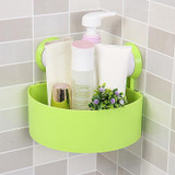 Bathroom Corner Storage Rack Powerful Suction Cup Shower Shelf Storage Case Kitchen Organizer Quality ABS Plastic Wholesale