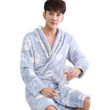 Bathrobe Men Long Winter Warm coral fleece Kimono Bath Robe Femme Robe Mens Dressing Gown Male Bathrobes Wedding Bridesmaid Robe