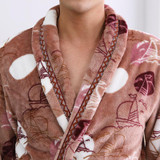 Bathrobe Men Long Winter Warm coral fleece Kimono Bath Robe Femme Robe Mens Dressing Gown Male Bathrobes Wedding Bridesmaid Robe