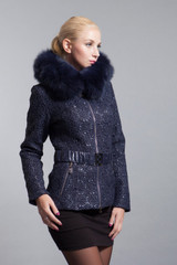 BASIC-EDITIONS New Winter Fashion Women's Clothing Oversized Fox Fur Short Parka With Hood Parkas Coats Women Coat 14W-22D