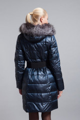 BASIC-EDITIONS 2016 Winter Women Slim With Fox Fur Hood Belt Down Parka Female Women Coat 14w-019 Free Shipping