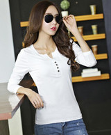 Basic T Shirt Women Long Sleeve Womens Tops 2018 Spring Autumn Tee Shirt Women Korean Style T-Shirt Cotton New Plus Size Tshirt