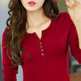 Basic T Shirt Women Long Sleeve Womens Tops 2018 Spring Autumn Tee Shirt Women Korean Style T-Shirt Cotton New Plus Size Tshirt