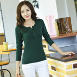 Basic T Shirt Women Long Sleeve Womens Tops 2018 Spring Autumn Tee Shirt Women Korean Style T-Shirt Cotton New Plus Size Tshirt