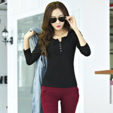 Basic T Shirt Women Long Sleeve Womens Tops 2018 Spring Autumn Tee Shirt Women Korean Style T-Shirt Cotton New Plus Size Tshirt