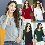 Basic T Shirt Women Long Sleeve Womens Tops 2018 Spring Autumn Tee Shirt Women Korean Style T-Shirt Cotton New Plus Size Tshirt