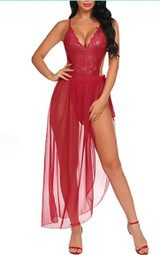 V Lace Bodysuit with Teddy Mesh Skirt