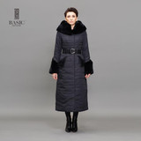 BASIC EDITIONS Winter Jacket Women Long Parka Luxury Fur Rex Rabbit Collar Thinsulate Cotton-Padded Women Warm Jackets - WM120