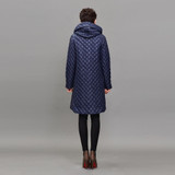 BASIC EDITIONS Women Winter Jacket Blue Hooded Cotton-Padded Jacket Medium-Long Long Parka Women Padded Jackets 15S-19