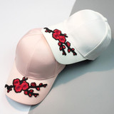 Baseball Cap Women Men Couple Applique Floral Baseball Cap Unisex Snapbacks fashion Flat Hat Gorras Mujer Chapeau Femme#5