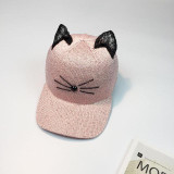 Baseball Cap Women Cat Ear Pattern Sequin Snapback Caps Hip Hop Hats Amazing 2017 Summer