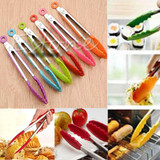 Barbecue Utensil Silicone Kitchen Cooking Salad Serving BBQ Tongs Stainless Steel Handle Utensil random color #K400Y# Barbecue Utensil Silicone Kitchen Cooking Salad Serving BBQ Tongs Stainless Steel Handle Utensil random color #K400Y#