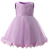 Baptism Party girls Wedding Tutu Dress Baby Girl Newborn 1 2 year Birthday Princess Dresses infant Girl Dress kids Clothes