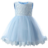 Baptism Party girls Wedding Tutu Dress Baby Girl Newborn 1 2 year Birthday Princess Dresses infant Girl Dress kids Clothes