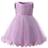Baptism Party girls Wedding Tutu Dress Baby Girl Newborn 1 2 year Birthday Princess Dresses infant Girl Dress kids Clothes