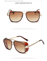 BANSTONE IRON MAN 3 Matsuda TONY Steampunk Sunglasses Men Mirrored Glasses Vintage Sun glasses
