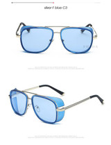 BANSTONE IRON MAN 3 Matsuda TONY Steampunk Sunglasses Men Mirrored Glasses Vintage Sun glasses