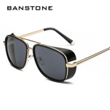 BANSTONE IRON MAN 3 Matsuda TONY Steampunk Sunglasses Men Mirrored Glasses Vintage Sun glasses
