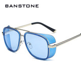 BANSTONE IRON MAN 3 Matsuda TONY Steampunk Sunglasses Men Mirrored Glasses Vintage Sun glasses