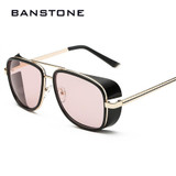 BANSTONE IRON MAN 3 Matsuda TONY Steampunk Sunglasses Men Mirrored Glasses Vintage Sun glasses