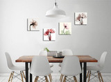 BANMU 4pcs Modern No Framed Artwork Abstract Giclee Prints Floral Paintings Pictures to Photo on Canvas Print for Wall Decor