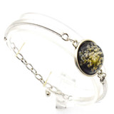 Bangle Bracelet Dried Flowers Charms Bracelet for Women Gift Party Wedding Jewelry Fashion 2017
